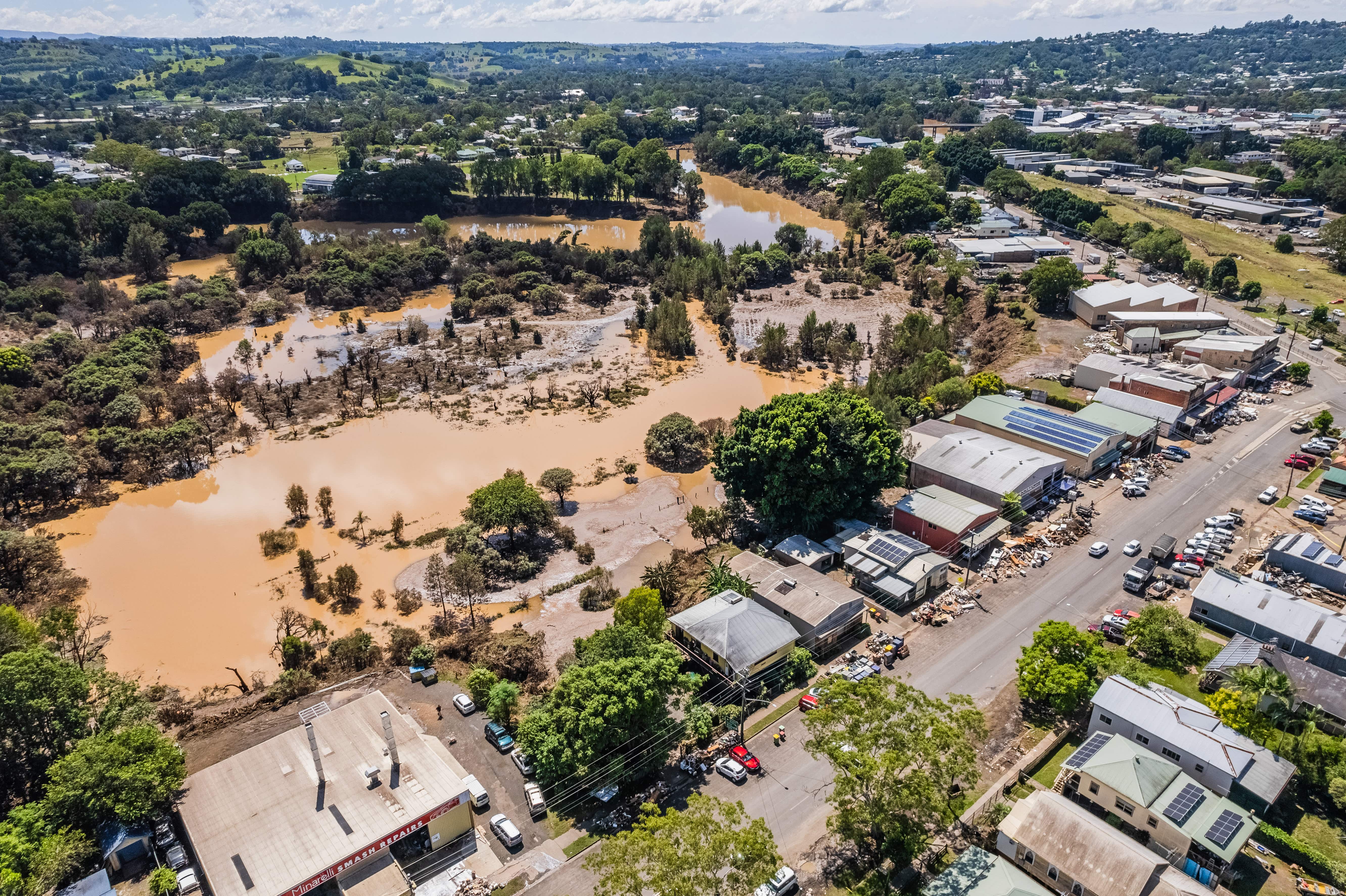 Lismore Flood 2022 Aerial view