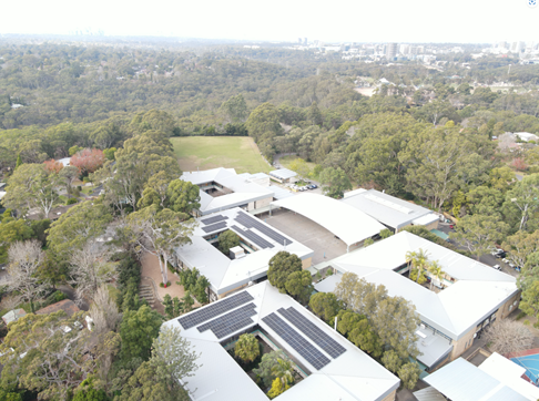 Smart Energy Schools Program - Solar panel roof of school