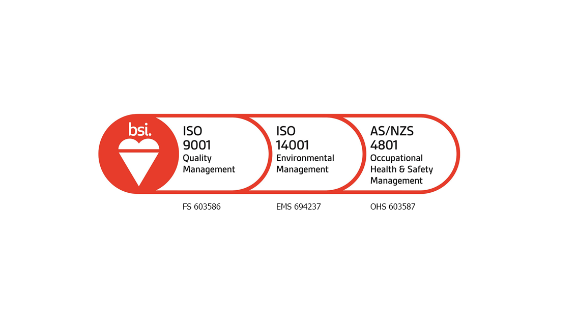 BSI red logo with certificate numbers 