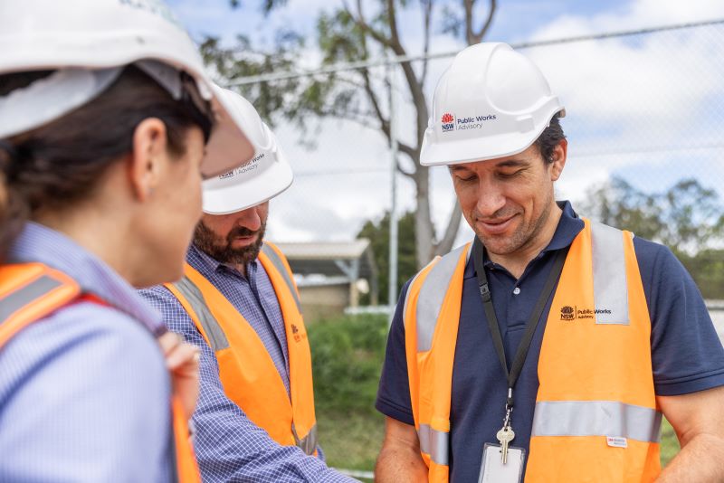 NSW Public Works - Staff on Job Site