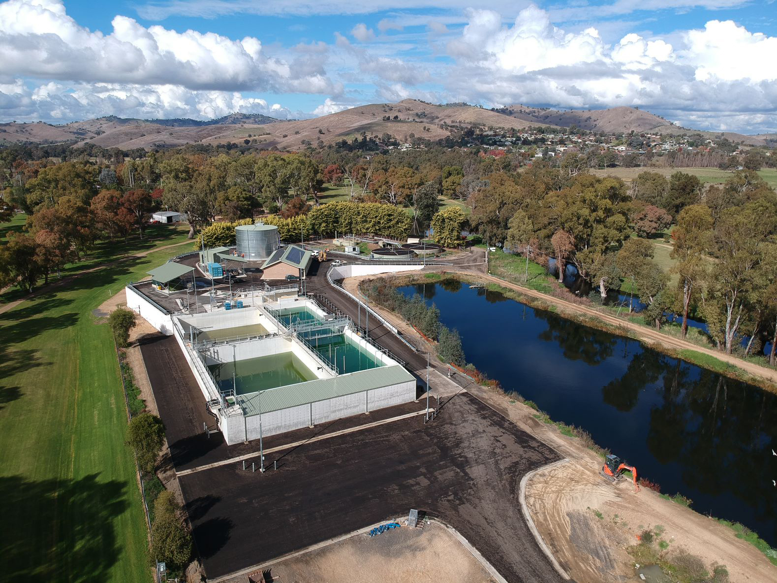 Gundagai STP - Aerial view