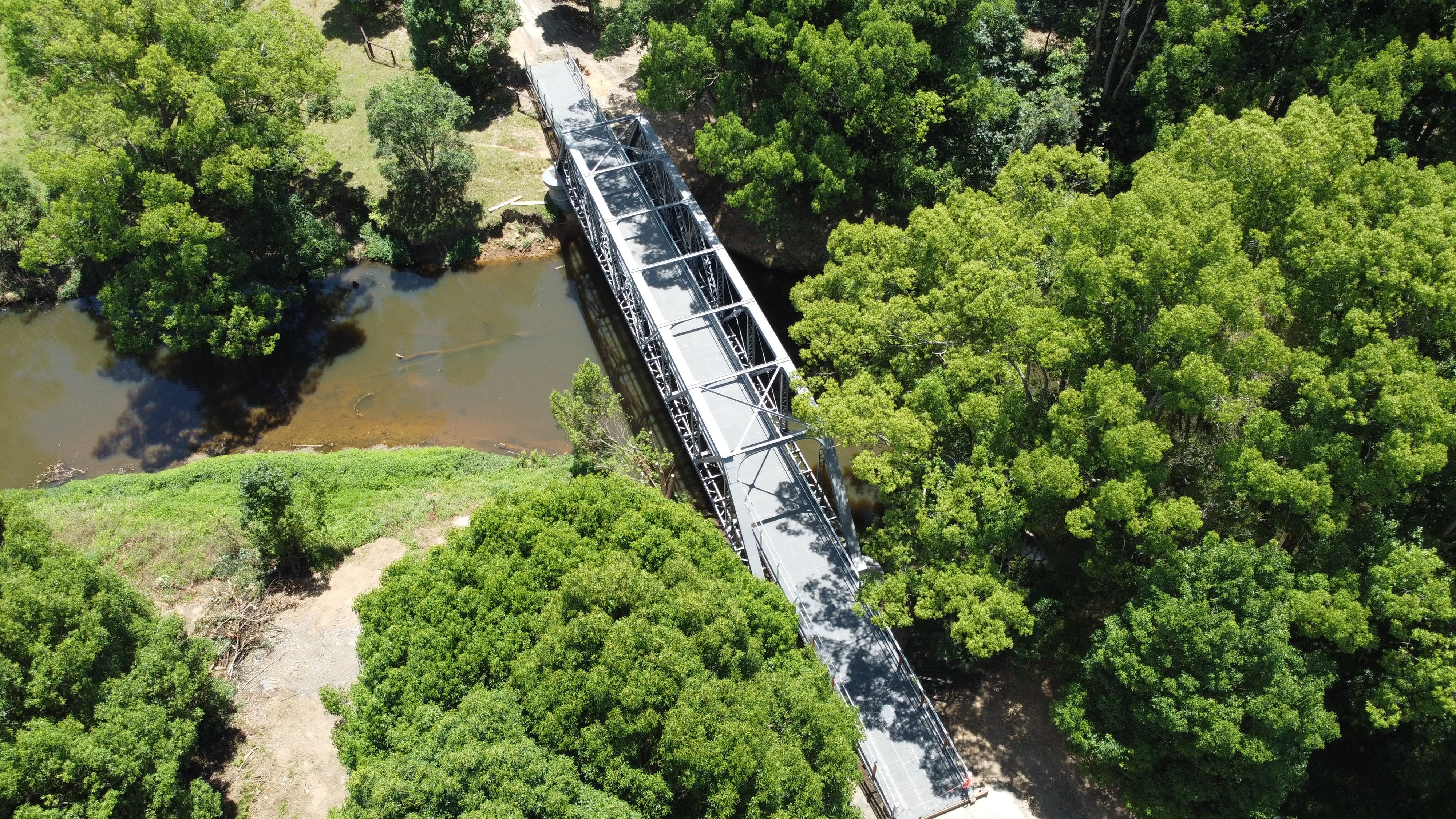 Northern Rivers Rail Trail - Bridge - Aerial view.JPG