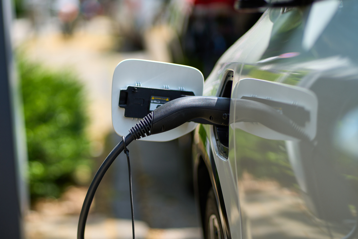 Stock image of charging station