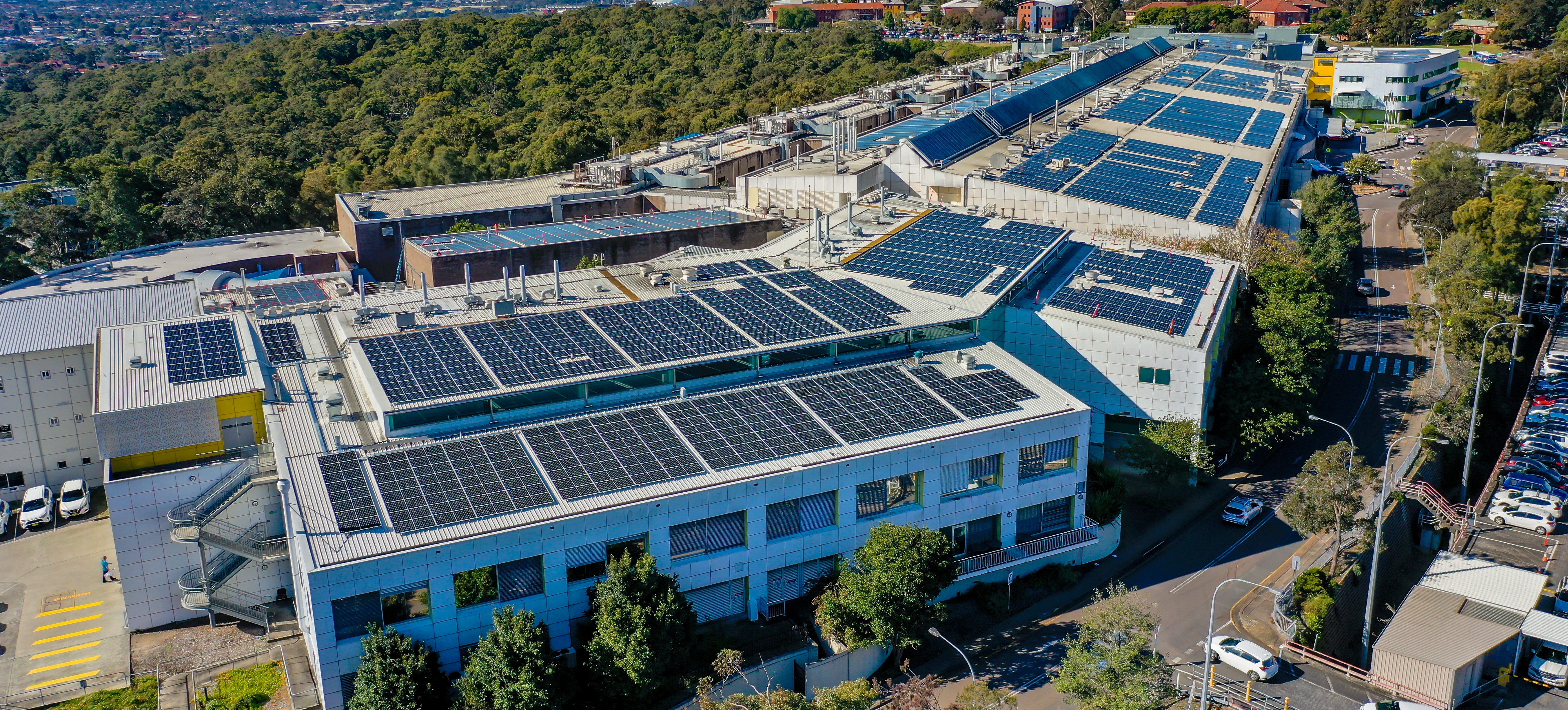 YIR 2021-22 - Header Image- John Hunter Hospital Solar panels 