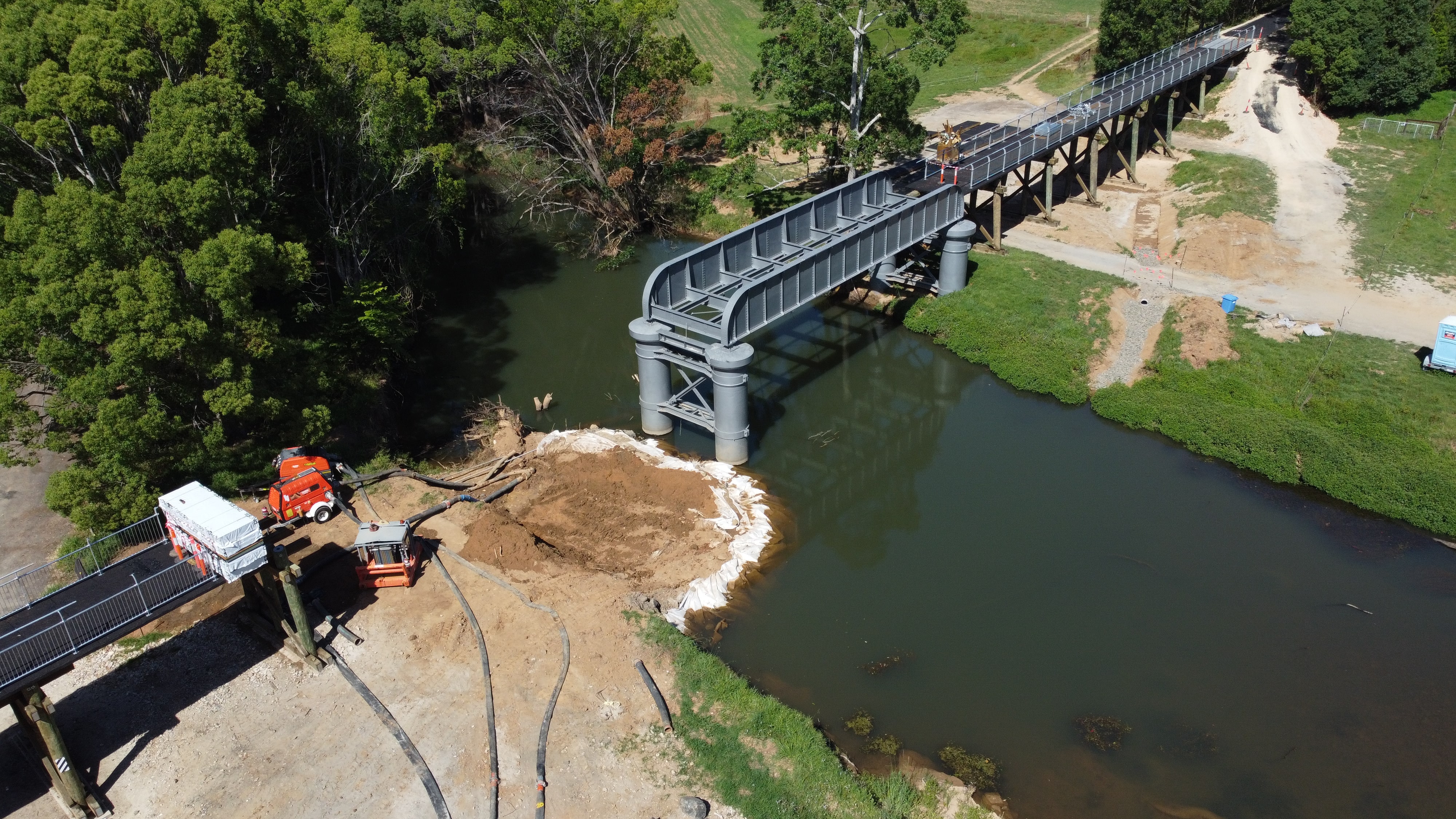 Northern Rivers Rail Train Drone Photo - Bridge construction.JPG