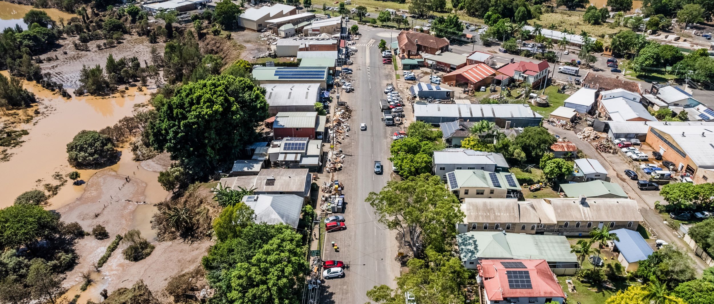 Header Image - FPAP - Aerial flood water Lismore 