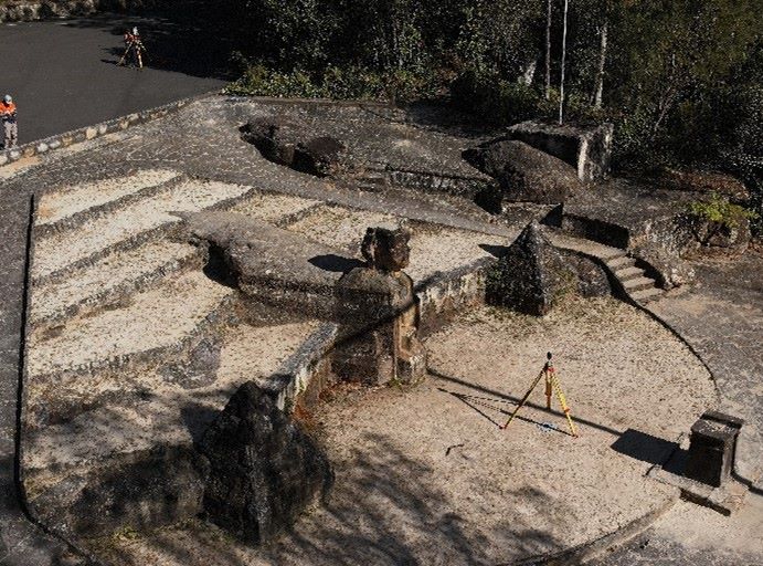 Sphinx Memorial - 3D point cloud model - aerial side view